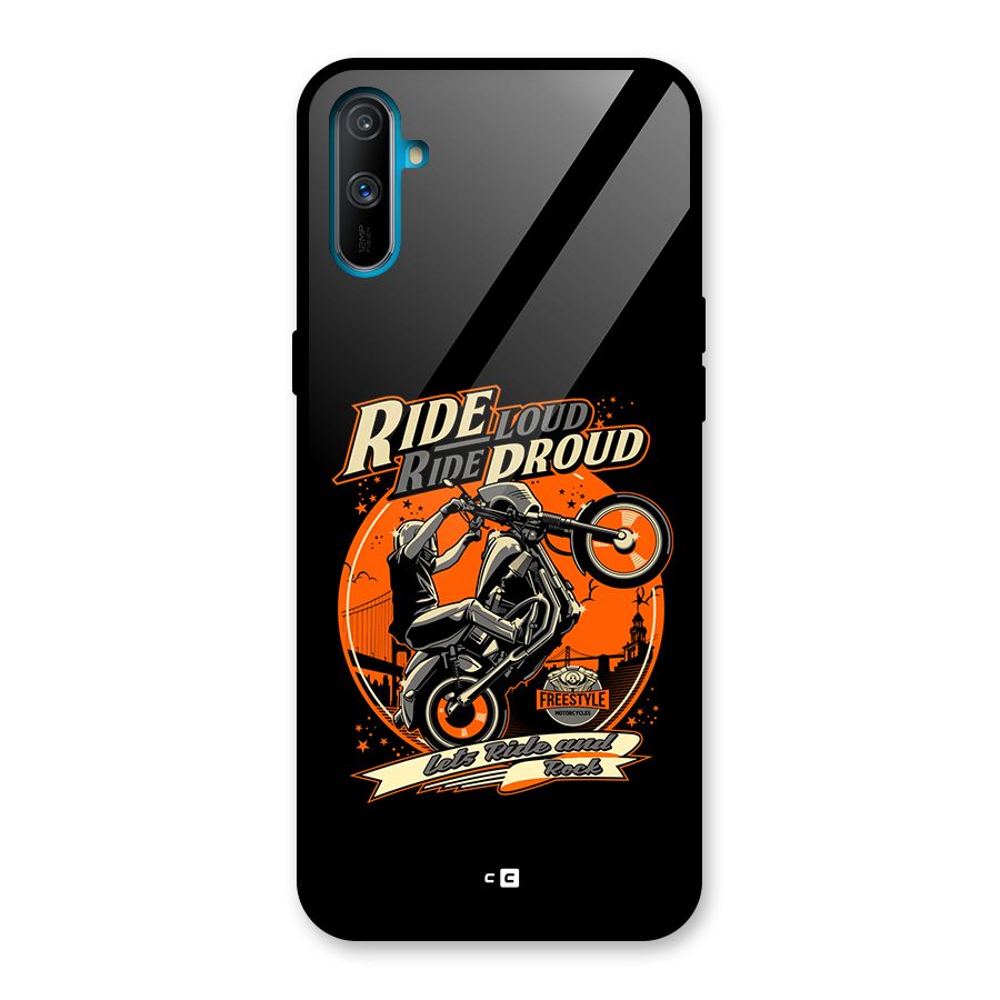 Proud Rider Glass Back Case for Realme C3