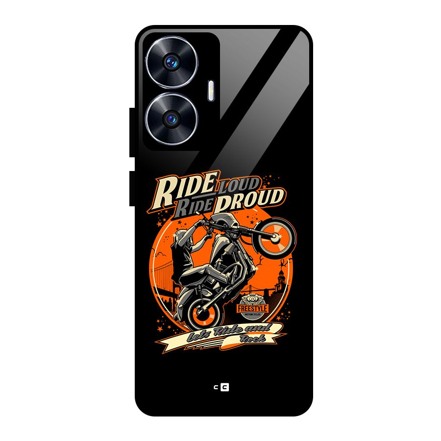 Proud Rider Glass Back Case for Realme Narzo N55