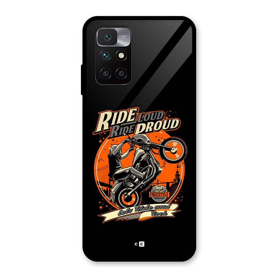 Proud Rider Glass Back Case for Redmi 10 Prime