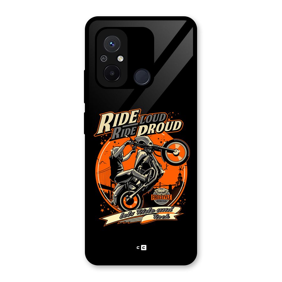 Proud Rider Glass Back Case for Redmi 12C
