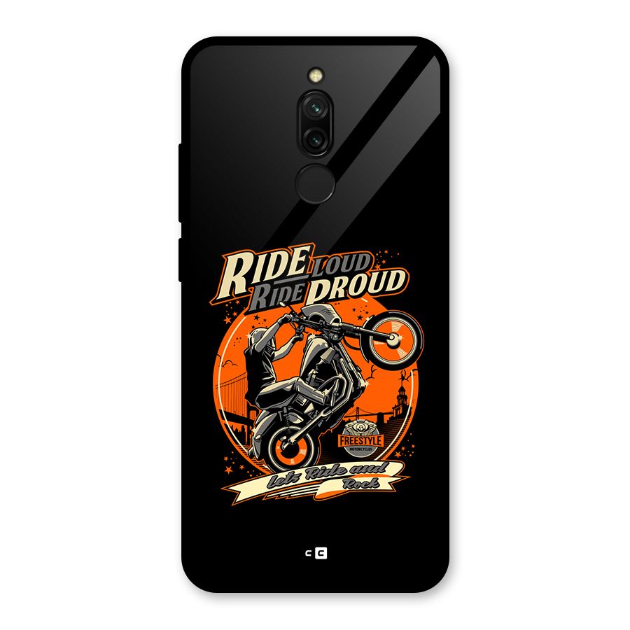 Proud Rider Glass Back Case for Redmi 8