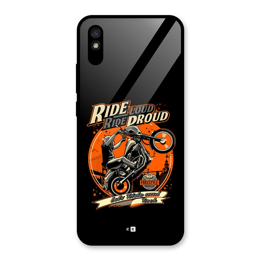 Proud Rider Glass Back Case for Redmi 9i