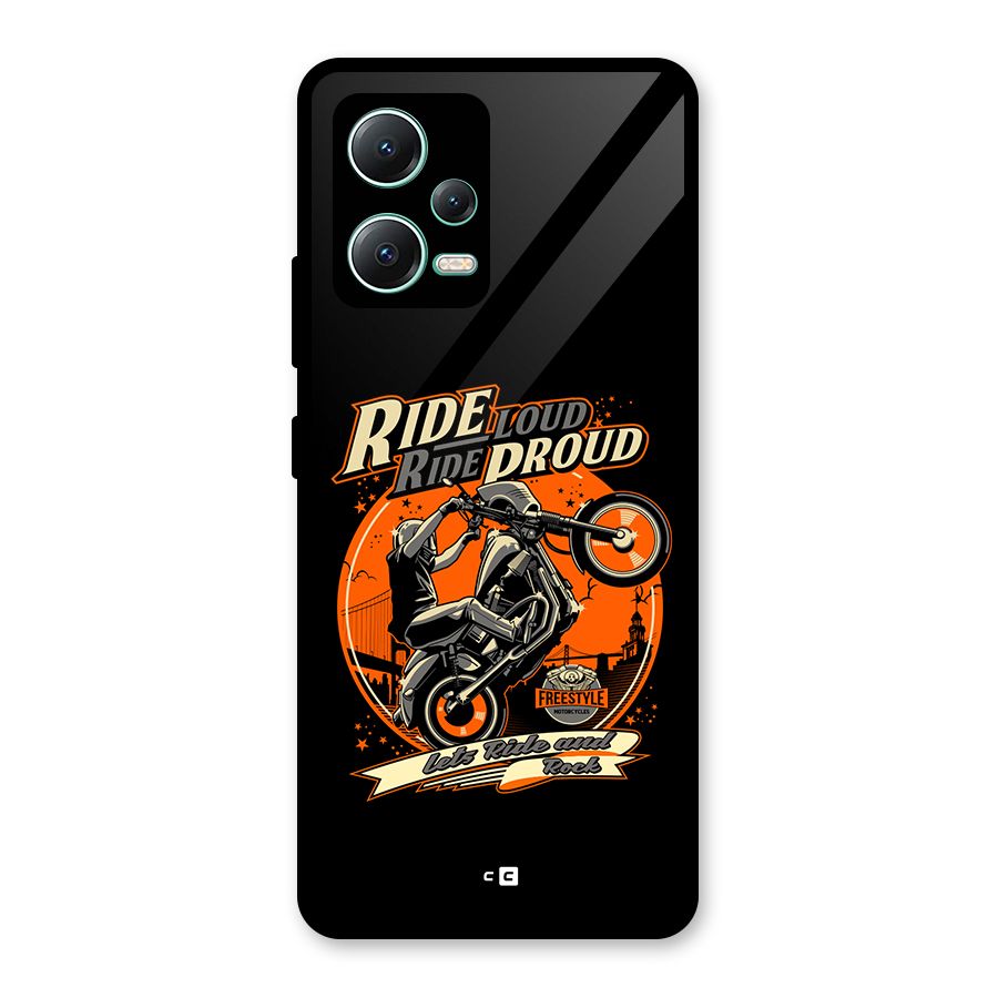 Proud Rider Glass Back Case for Redmi Note 12 5G