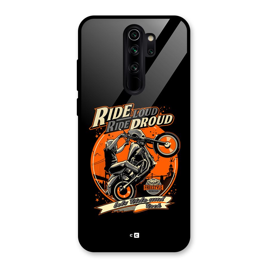 Proud Rider Glass Back Case for Redmi Note 8 Pro