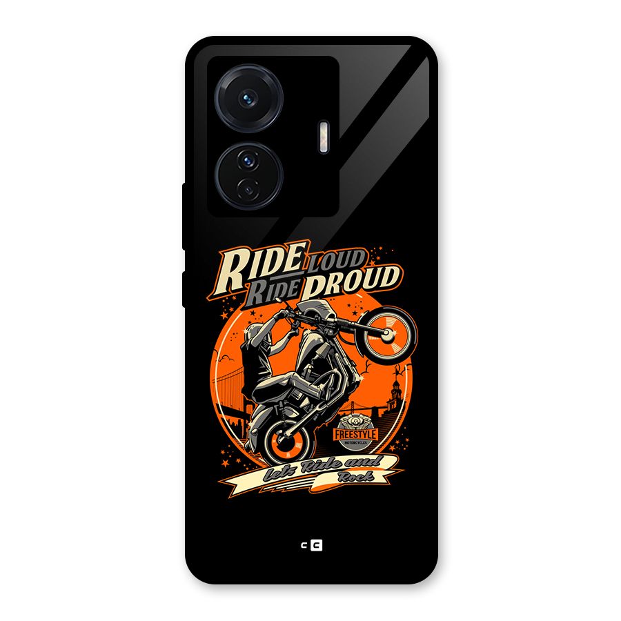 Proud Rider Glass Back Case for Vivo T1 Pro