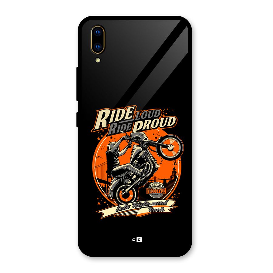 Proud Rider Glass Back Case for Vivo V11 Pro