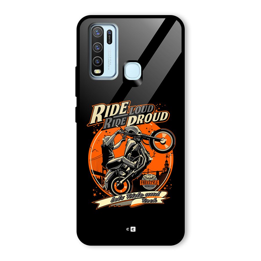Proud Rider Glass Back Case for Vivo Y30