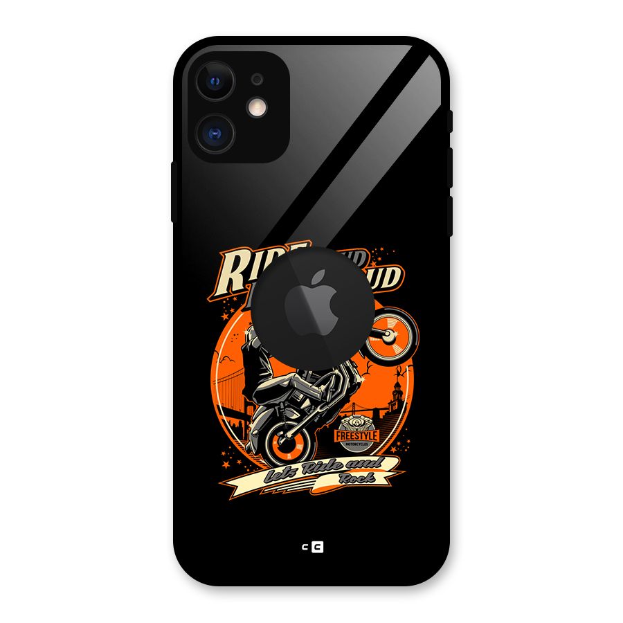Proud Rider Glass Back Case for iPhone 11 Logo Cut