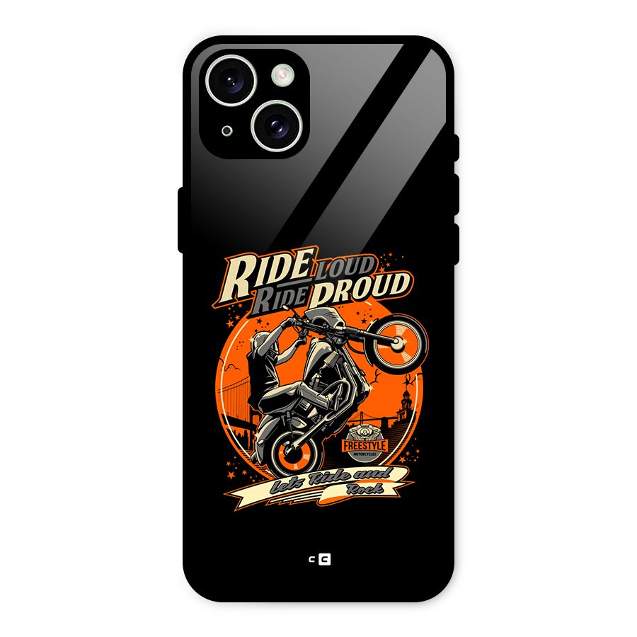 Proud Rider Glass Back Case for iPhone 15 Plus