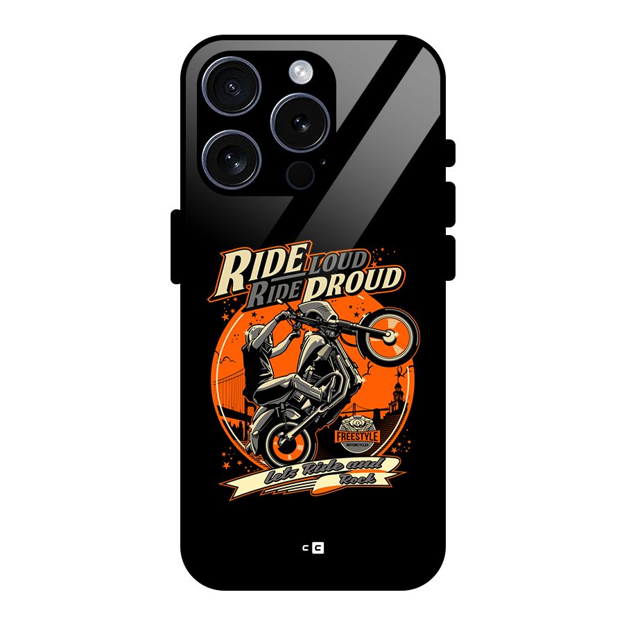 Proud Rider Glass Back Case for iPhone 15 Pro
