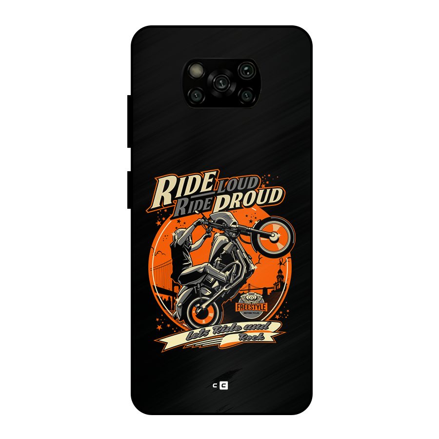 Proud Rider Metal Back Case for Poco X3