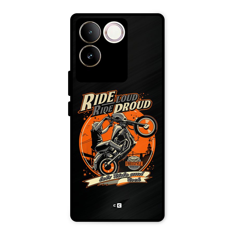 Proud Rider Metal Back Case for Vivo T2 Pro