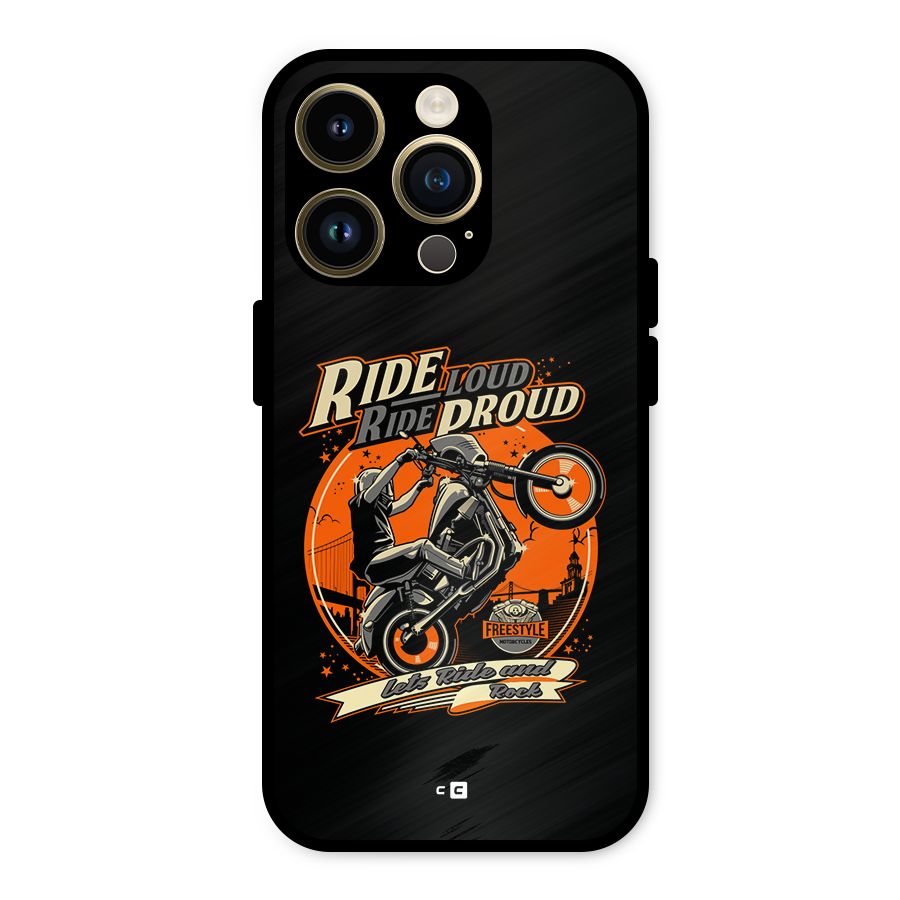 Proud Rider Metal Back Case for iPhone 14 Pro