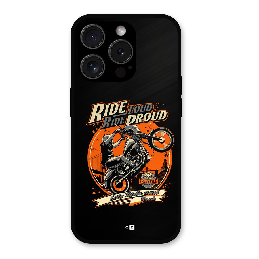 Proud Rider Metal Back Case for iPhone 15 Pro
