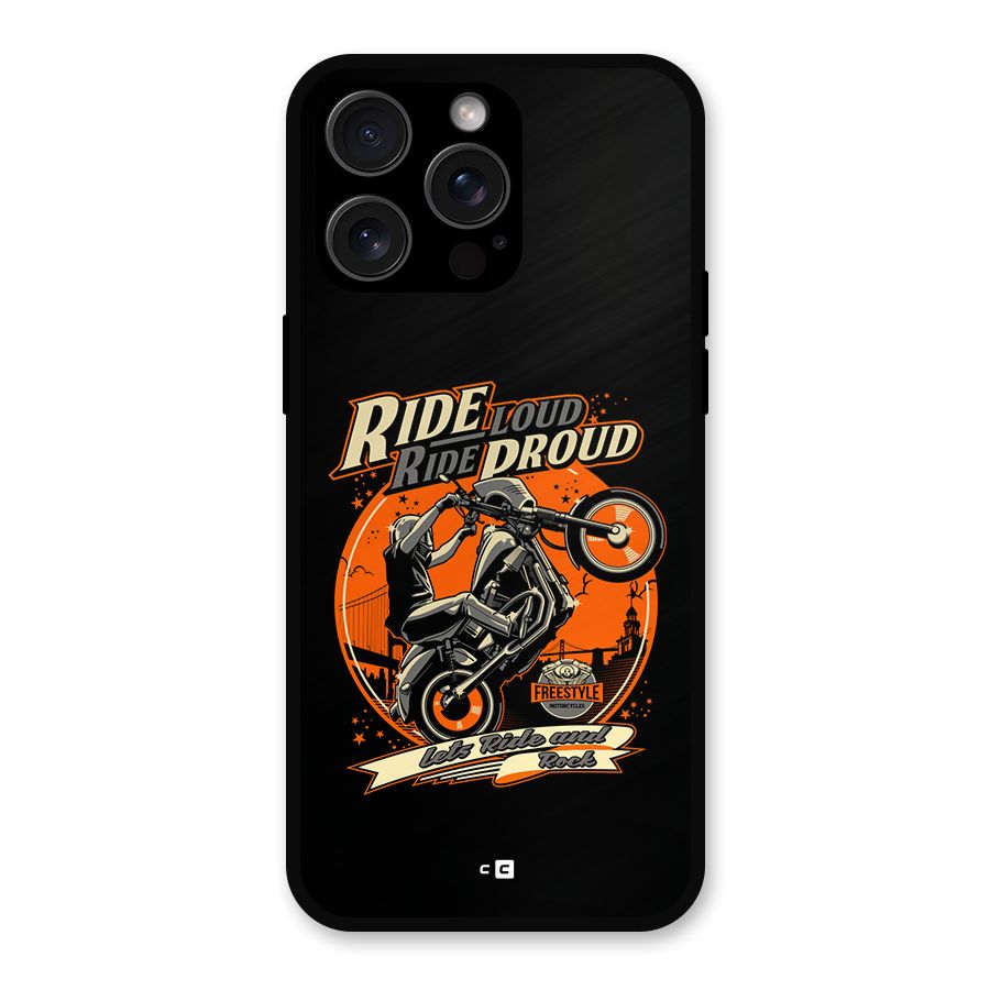 Proud Rider Metal Back Case for iPhone 15 Pro Max
