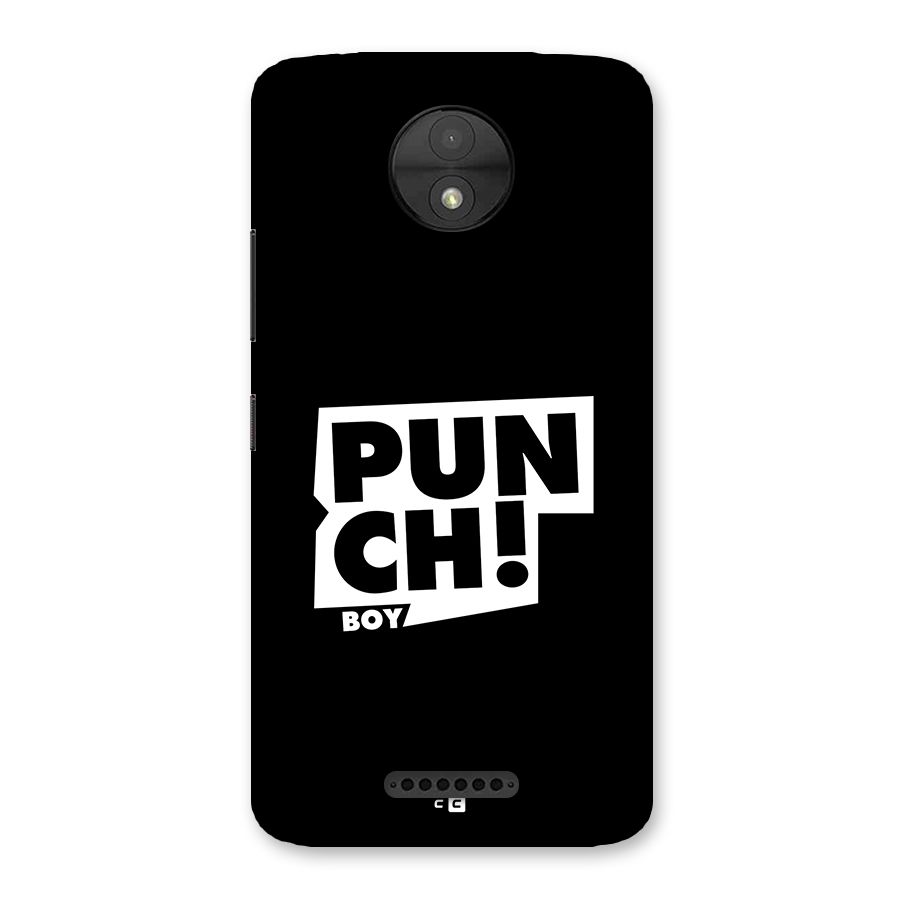 Punch Boy Back Case for Moto C