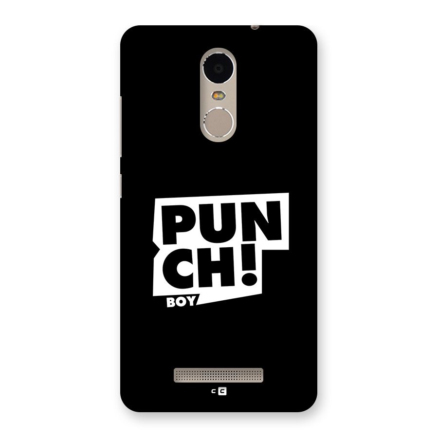 Punch Boy Back Case for Redmi Note 3