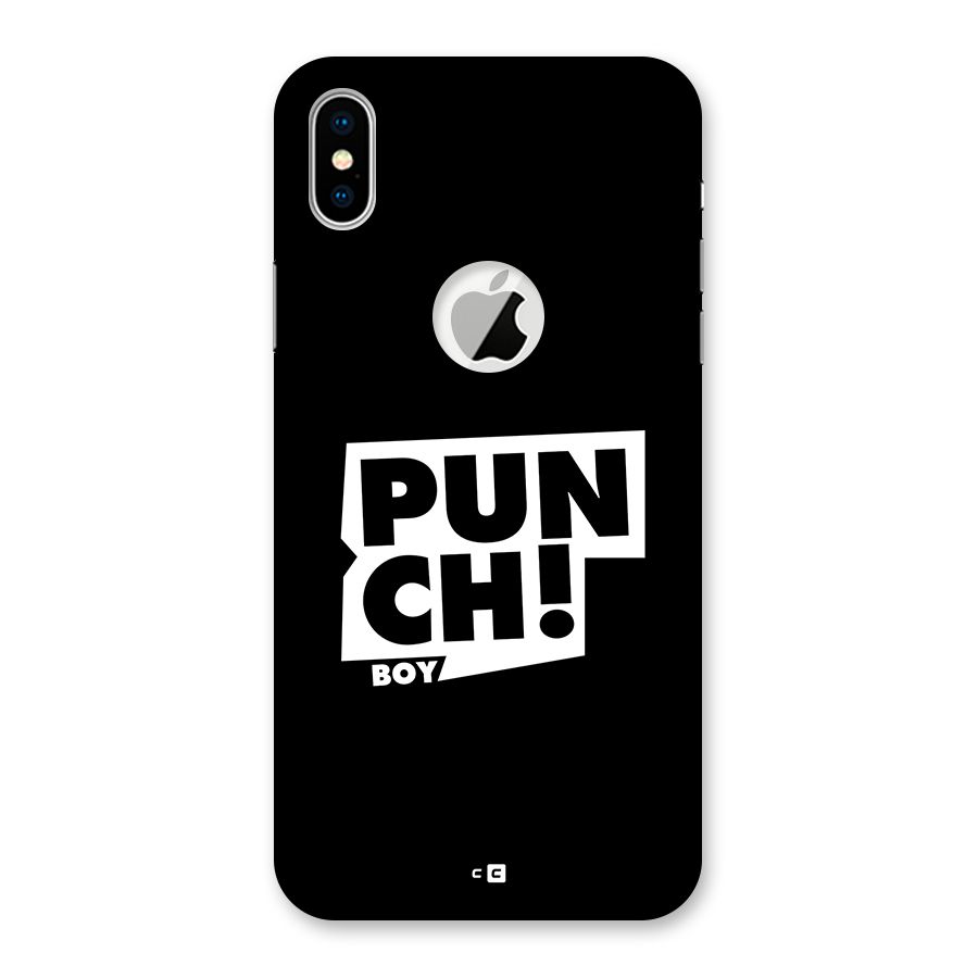 Punch Boy Back Case for iPhone X Logo Cut