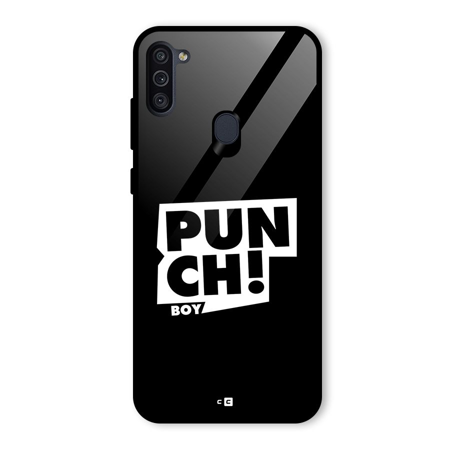 Punch Boy Glass Back Case for Galaxy M11