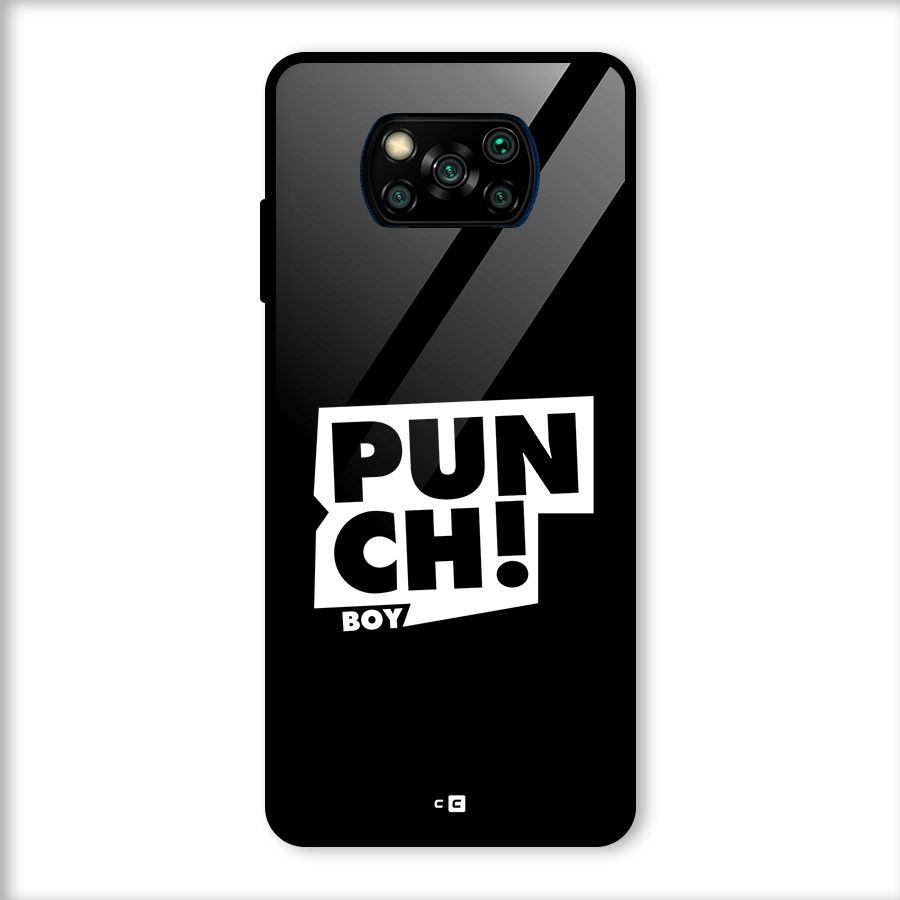 Punch Boy Glass Back Case for Poco X3