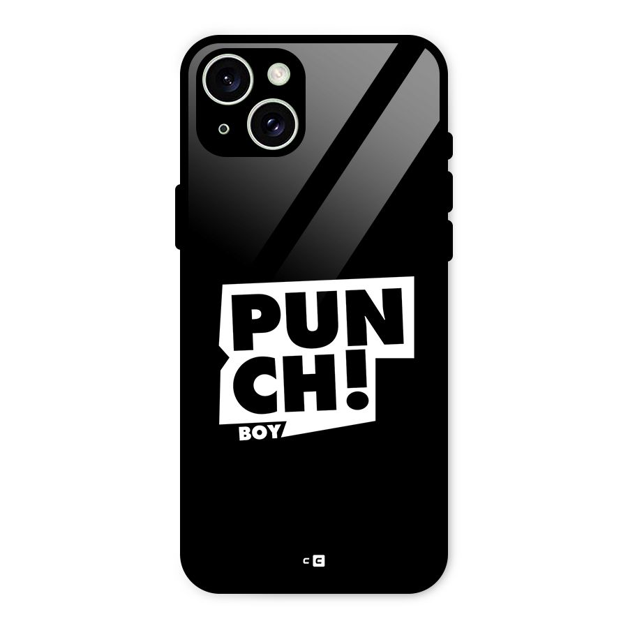 Punch Boy Glass Back Case for iPhone 15 Plus