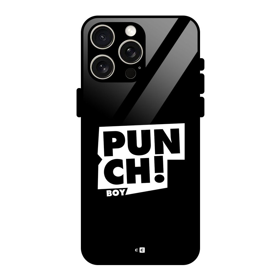 Punch Boy Glass Back Case for iPhone 15 Pro Max