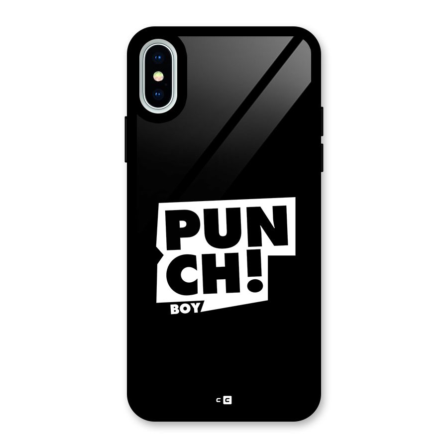 Punch Boy Glass Back Case for iPhone XS