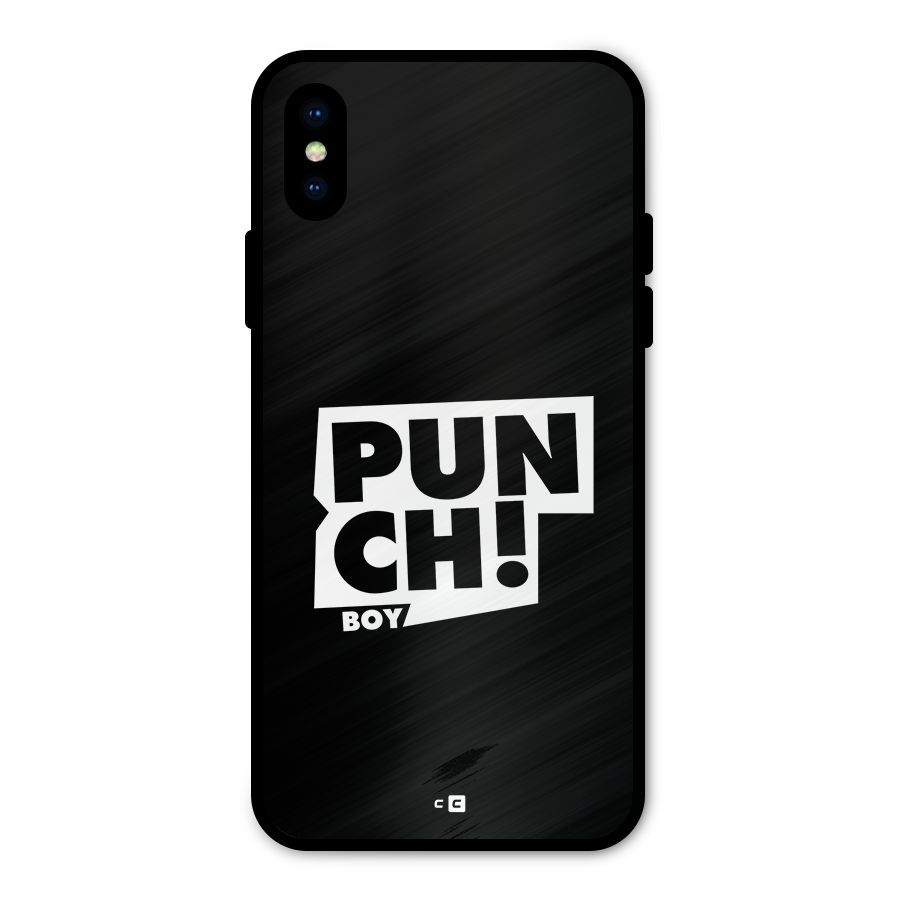 Punch Boy Metal Back Case for iPhone X