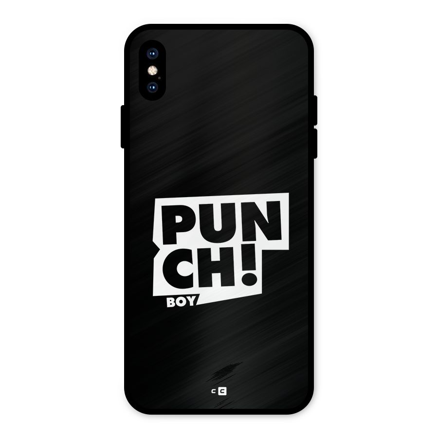 Punch Boy Metal Back Case for iPhone XS Max