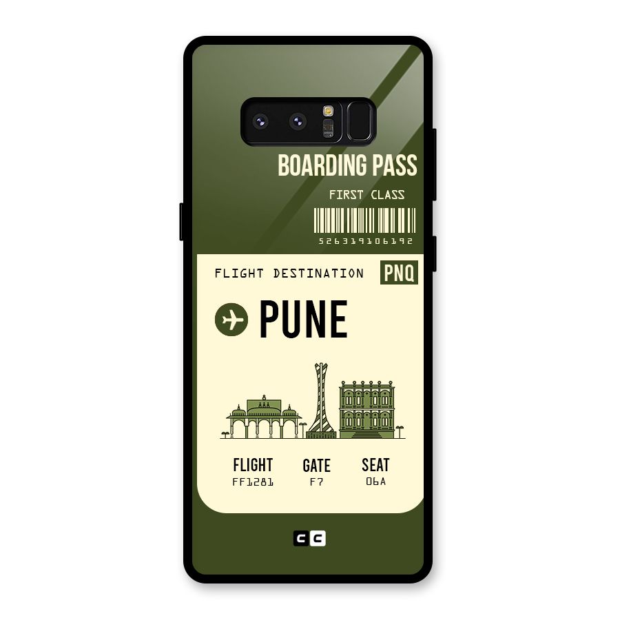 Pune Boarding Pass Glass Back Case for Galaxy Note 8