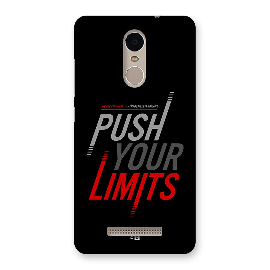 Push Your Limits Back Case for Redmi Note 3