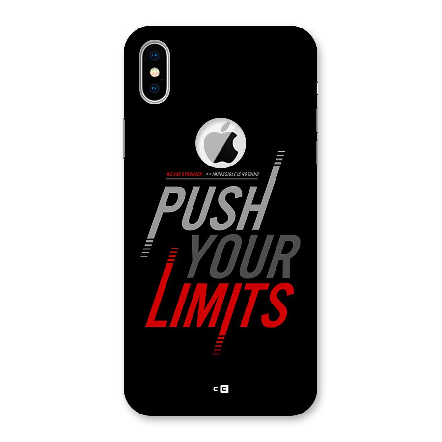 Push Your Limits Back Case for iPhone X Logo Cut