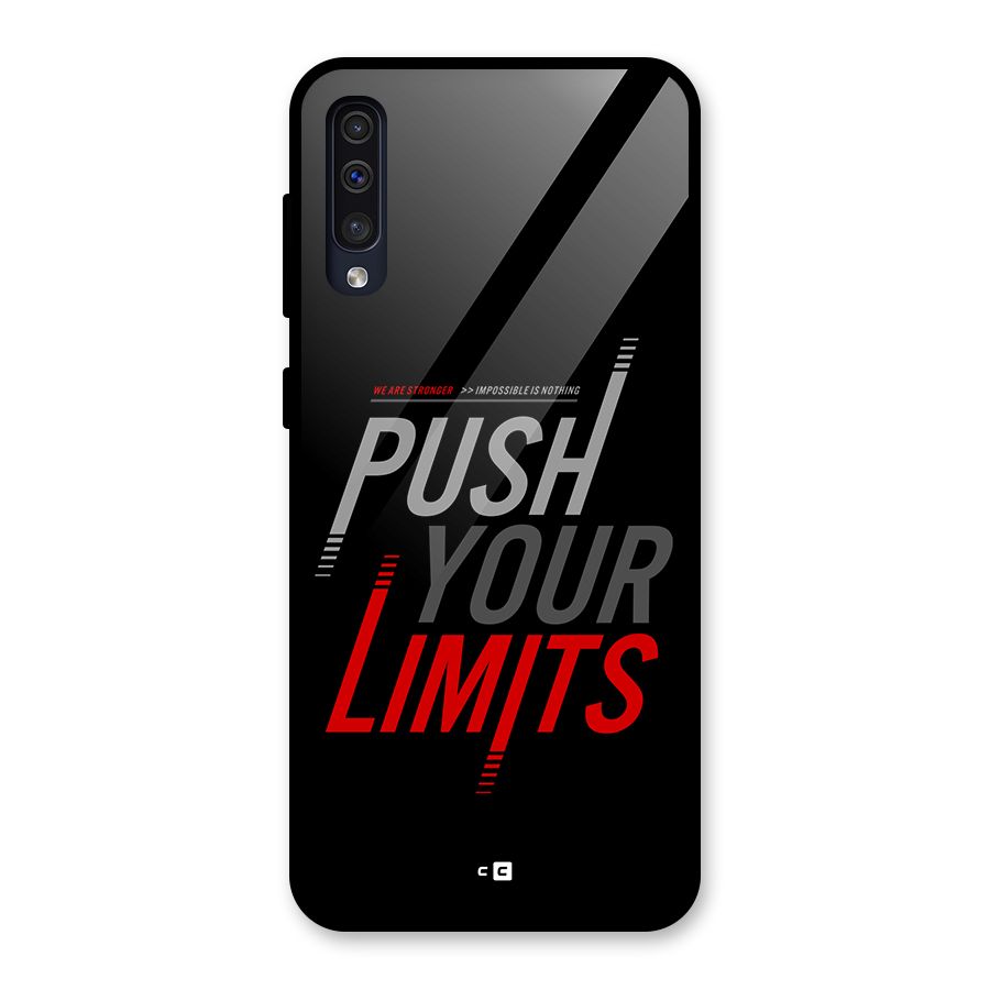 Push Your Limits Glass Back Case for Galaxy A50