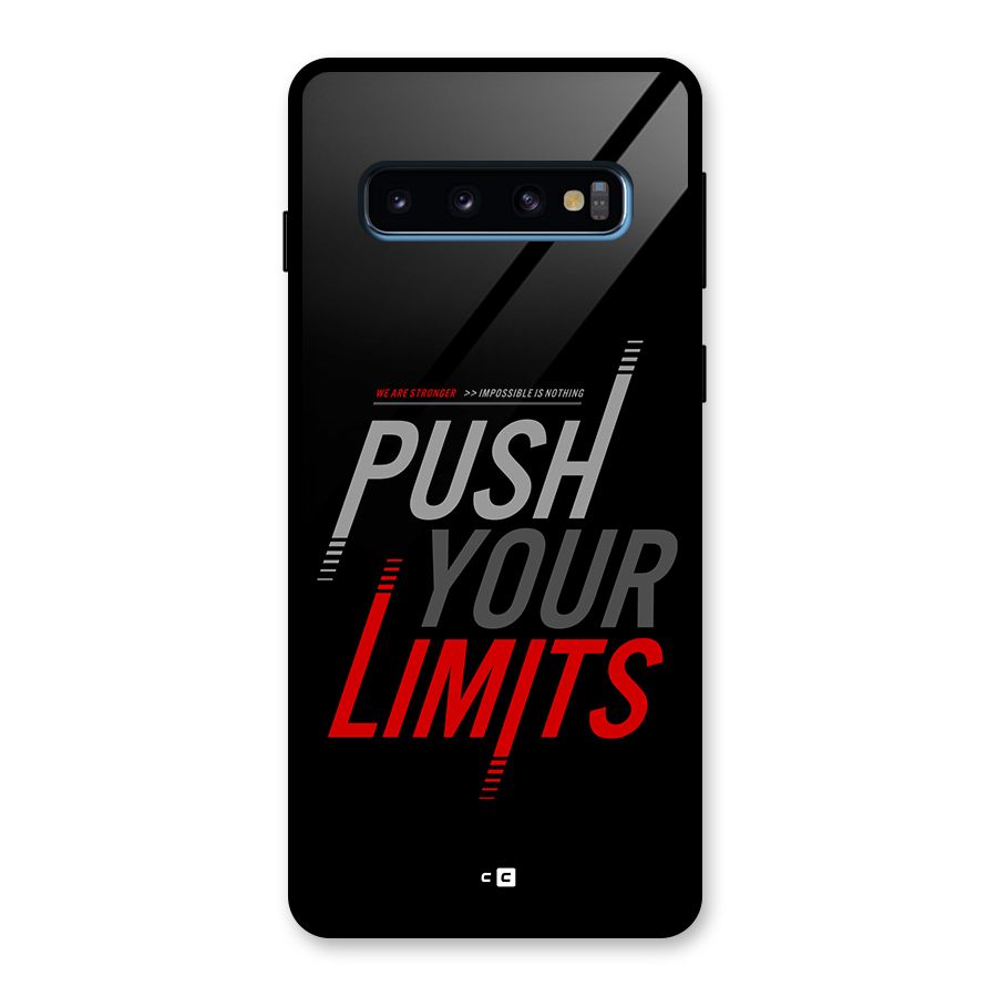Push Your Limits Glass Back Case for Galaxy S10