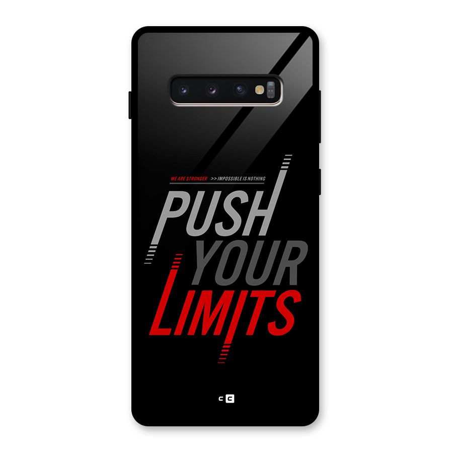Push Your Limits Glass Back Case for Galaxy S10 Plus