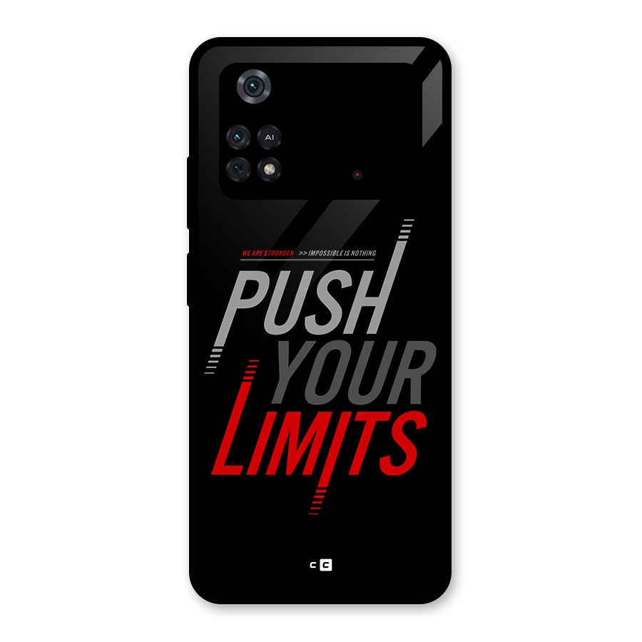 Push Your Limits Glass Back Case for Poco M4 Pro 4G