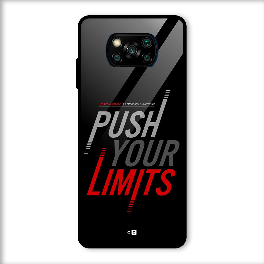 Push Your Limits Glass Back Case for Poco X3