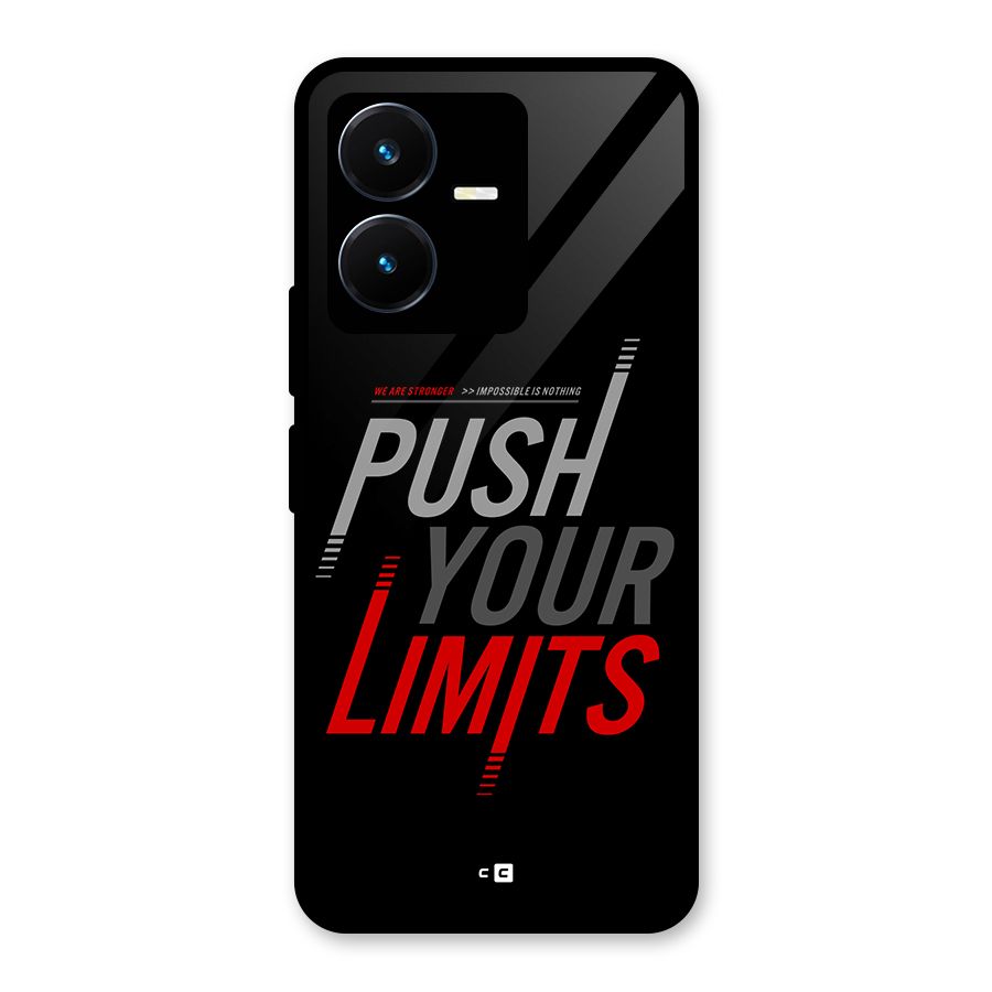 Push Your Limits Glass Back Case for Vivo Y22s