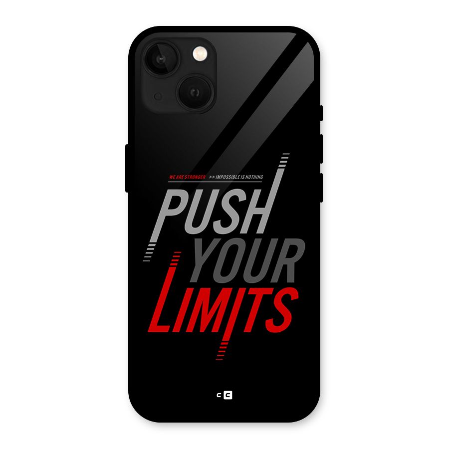 Push Your Limits Glass Back Case for iPhone 13