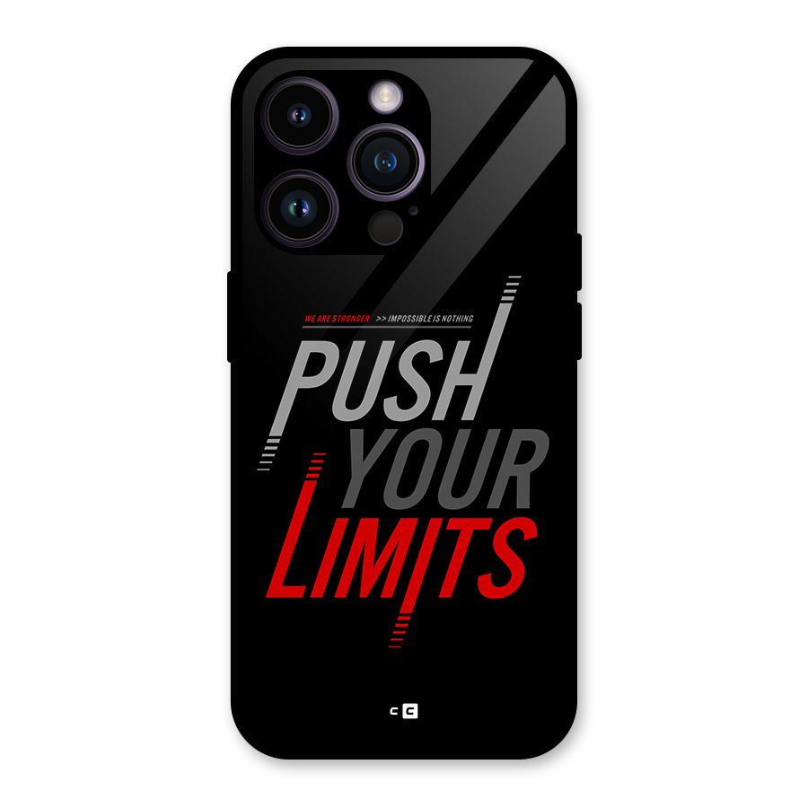 Push Your Limits Glass Back Case for iPhone 14 Pro