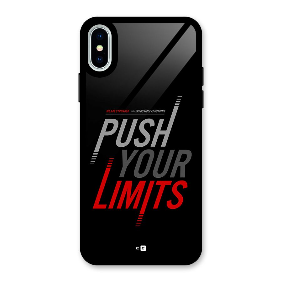 Push Your Limits Glass Back Case for iPhone XS