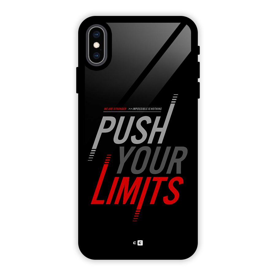 Push Your Limits Glass Back Case for iPhone XS Max