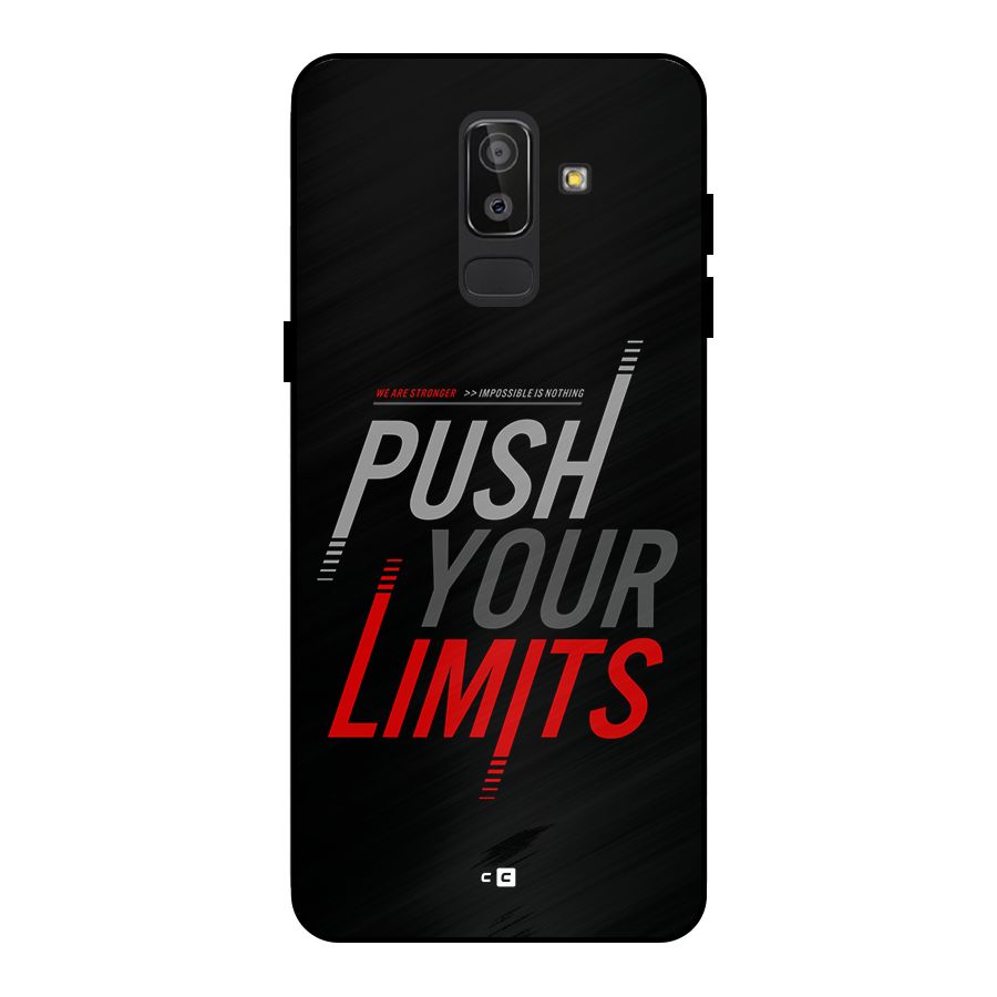 Push Your Limits Metal Back Case for Galaxy J8