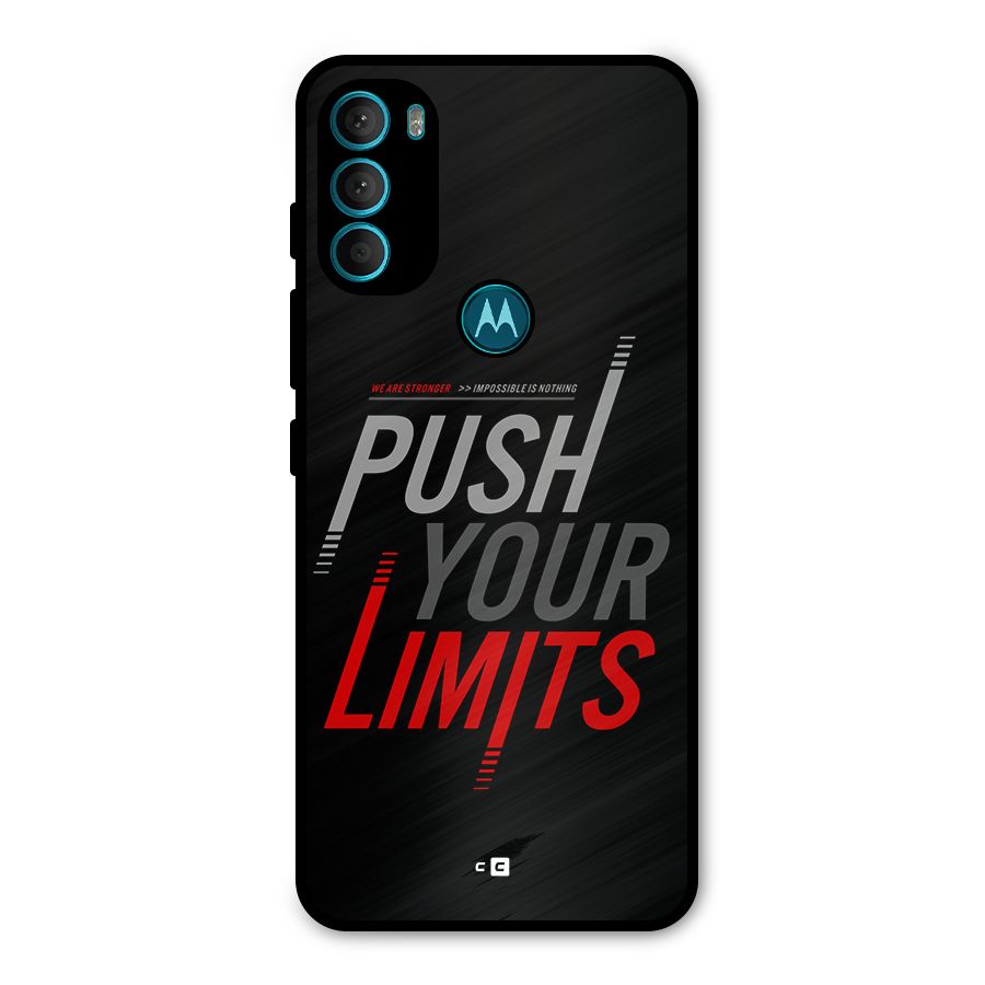 Push Your Limits Metal Back Case for Moto G71 5G