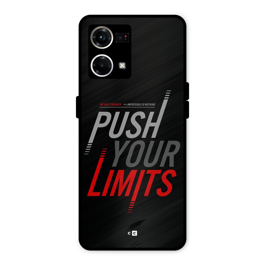 Push Your Limits Metal Back Case for Oppo F21 Pro 4G