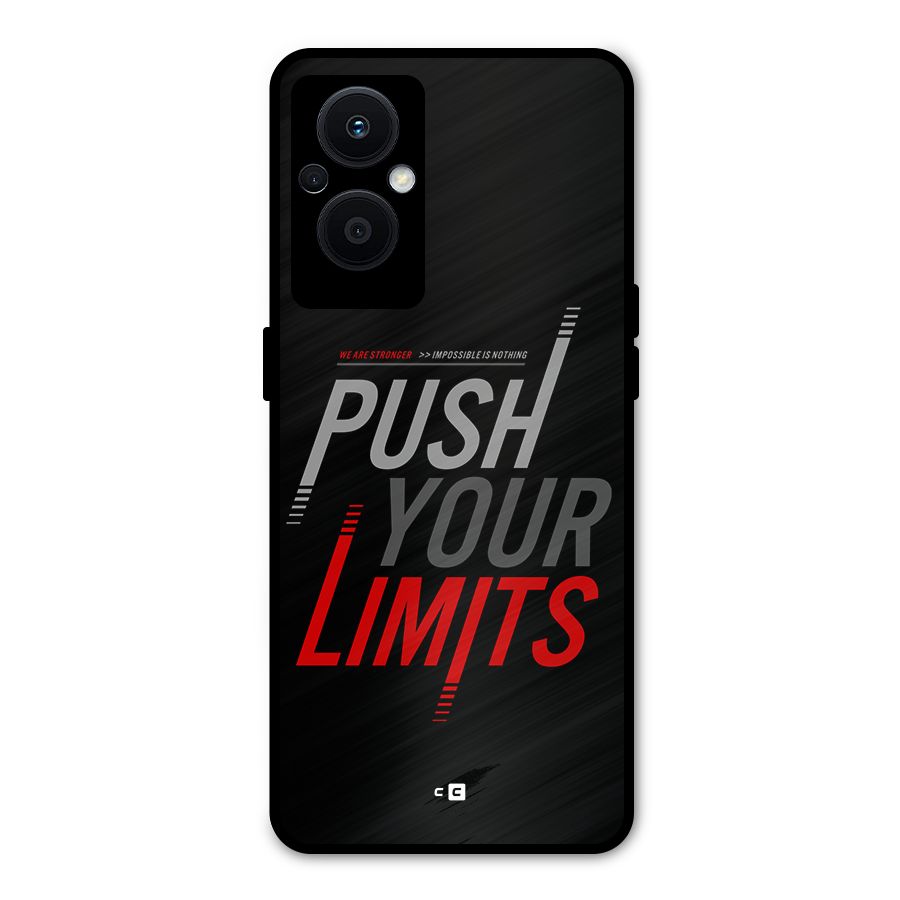 Push Your Limits Metal Back Case for Oppo F21s Pro 5G