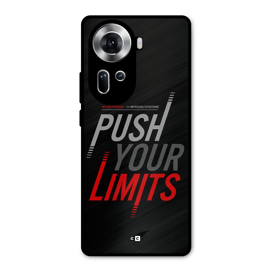 Push Your Limits Metal Back Case for Oppo Reno11 5G