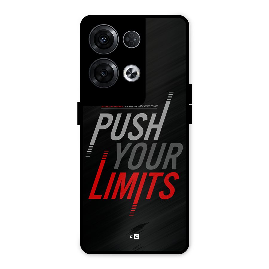 Push Your Limits Metal Back Case for Oppo Reno8 Pro 5G