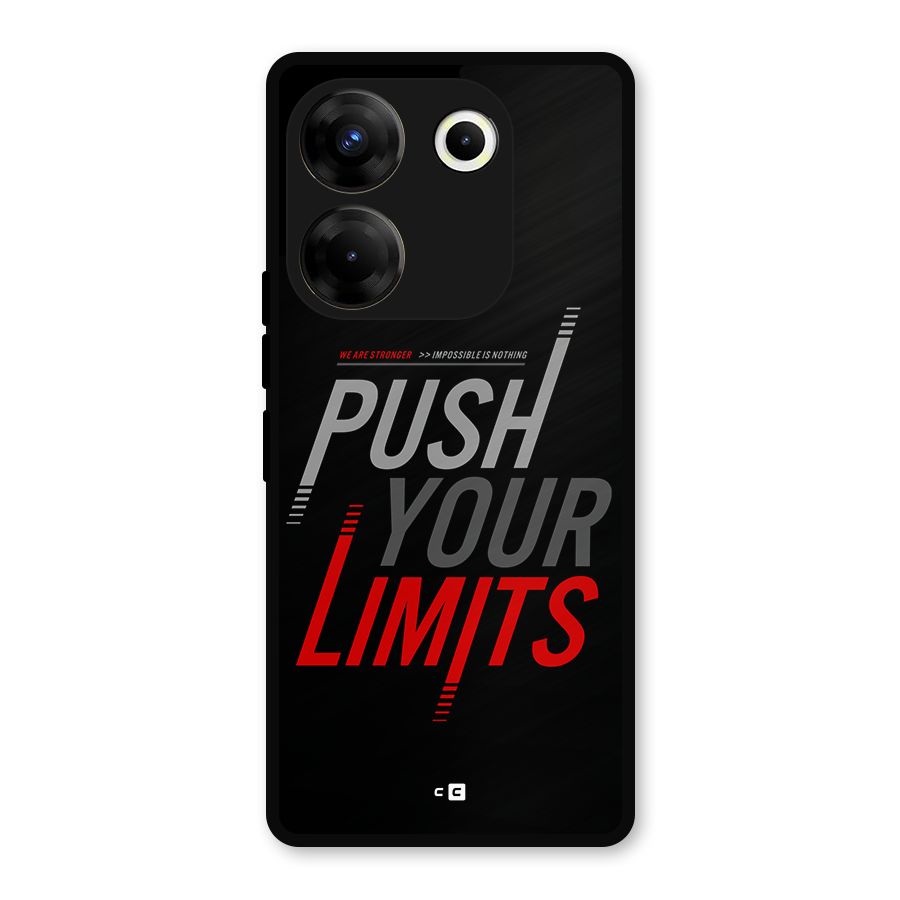 Push Your Limits Metal Back Case for Tecno Camon 20 Pro