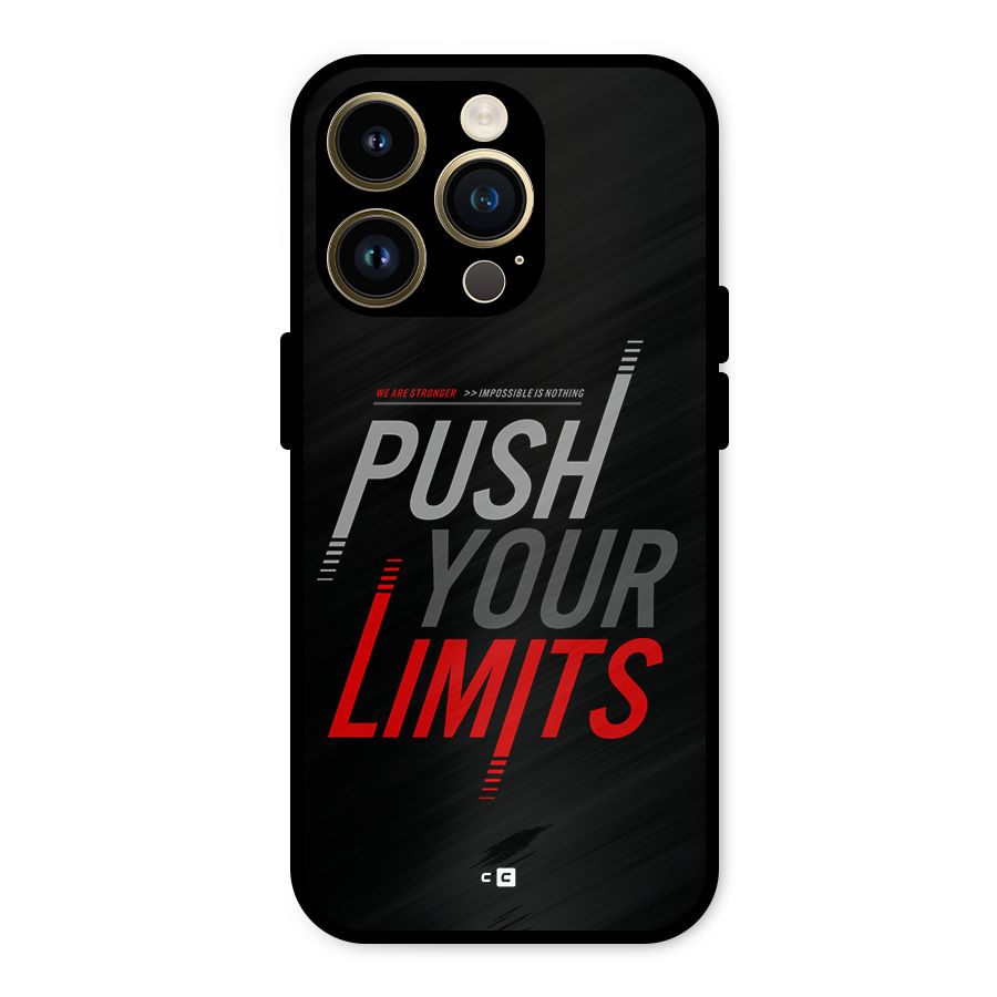 Push Your Limits Metal Back Case for iPhone 14 Pro